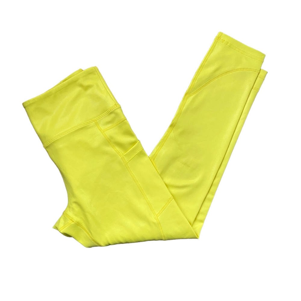 Zyia Active Yellow Shiny Leggings w Pockets
